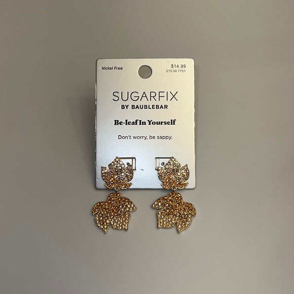 SUGARFIX by BaubleBar “Be-leaf In Yourself” Earrings - Picture 2 of 6